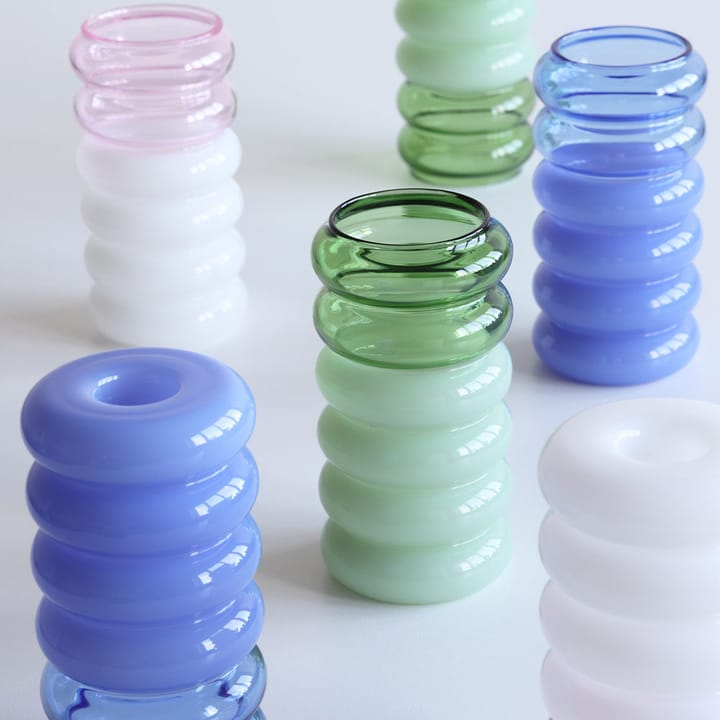 Bubble 2-en-1 vase et bougeoir 13,5 cm, Green Design Letters