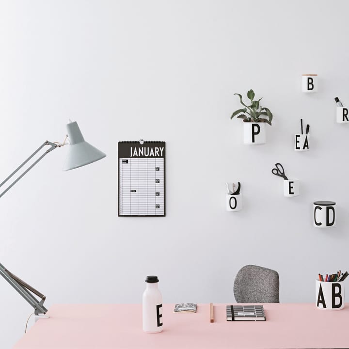 Calendrier mensuel Design Letters, Black Design Letters