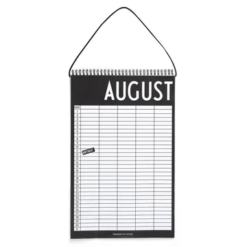 Calendrier mensuel Design Letters - Black - Design Letters
