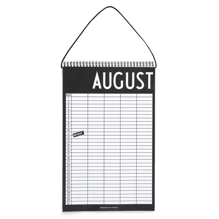 Calendrier mensuel Design Letters - Black - Design Letters