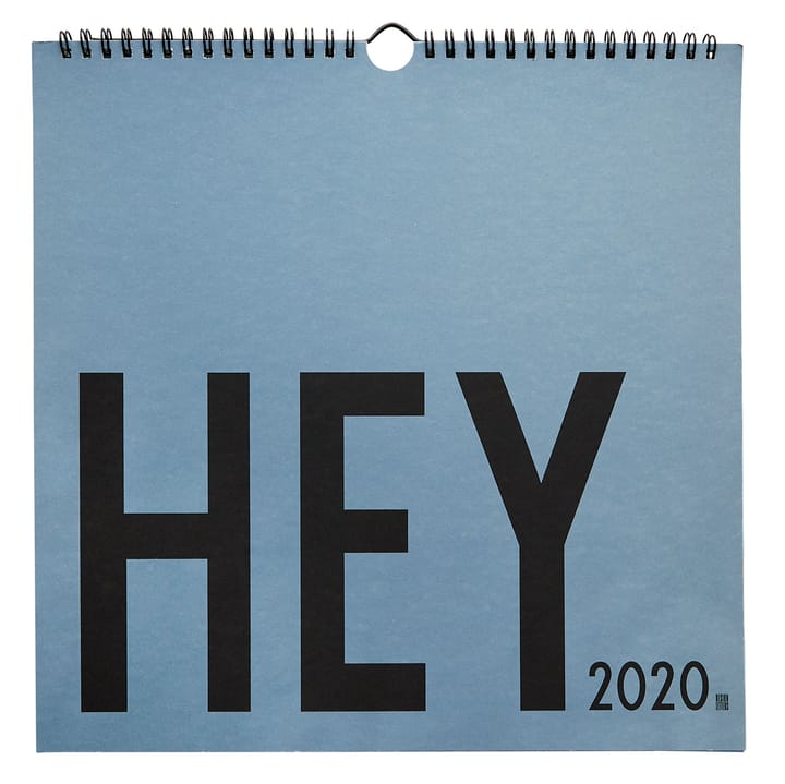 Calendrier mural Design Letters 2020, Bleu Design Letters