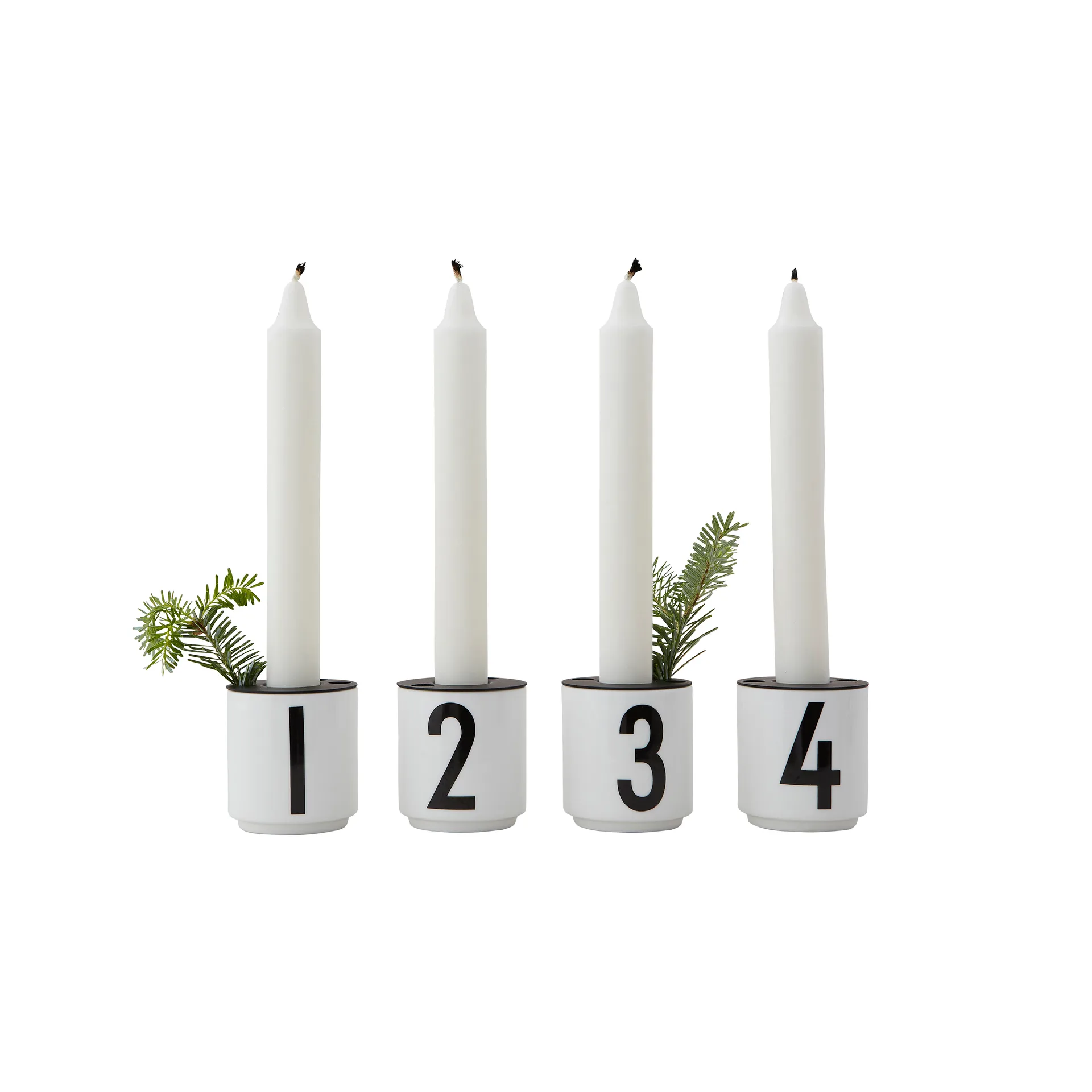 Chandeliers pour tasse à espresso lot de 4, petit Design Letters