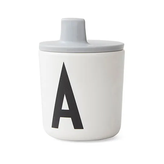 Couvercle pour tasse en mélamine Design Letters, gris Design Letters