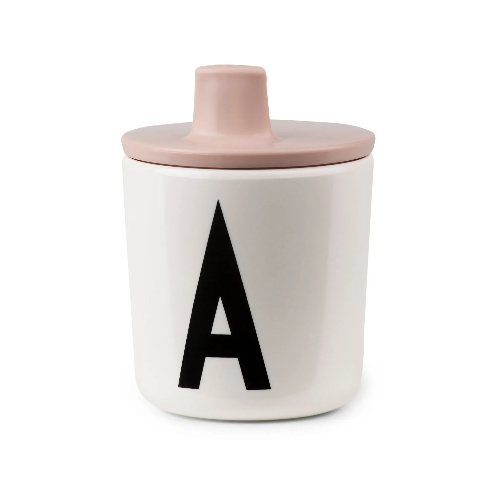 Couvercle pour tasse en mélamine Design Letters, Nude Design Letters