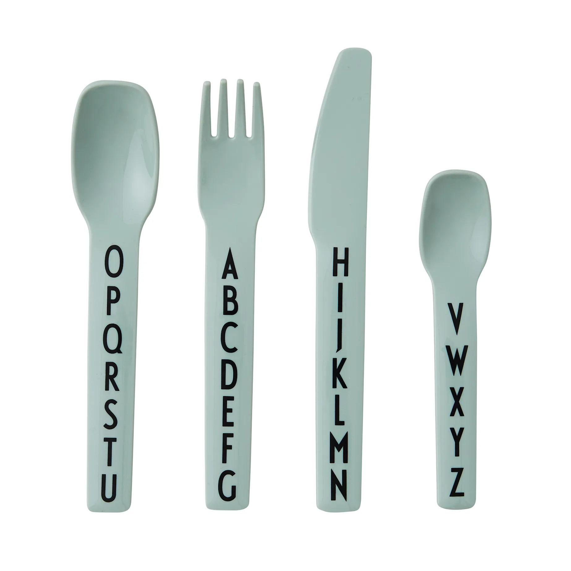 Couverts enfants Design Letters, Vert Design Letters