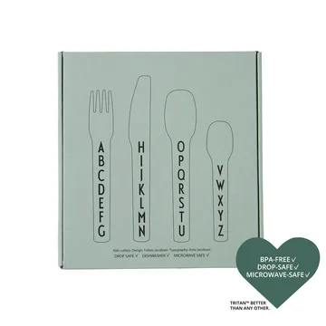 Couverts enfants Design Letters - Vert - Design Letters