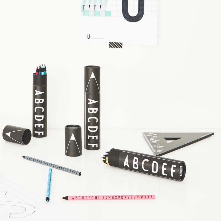 Crayons de couleur Design Letters, lettres, lot de 15 Design Letters