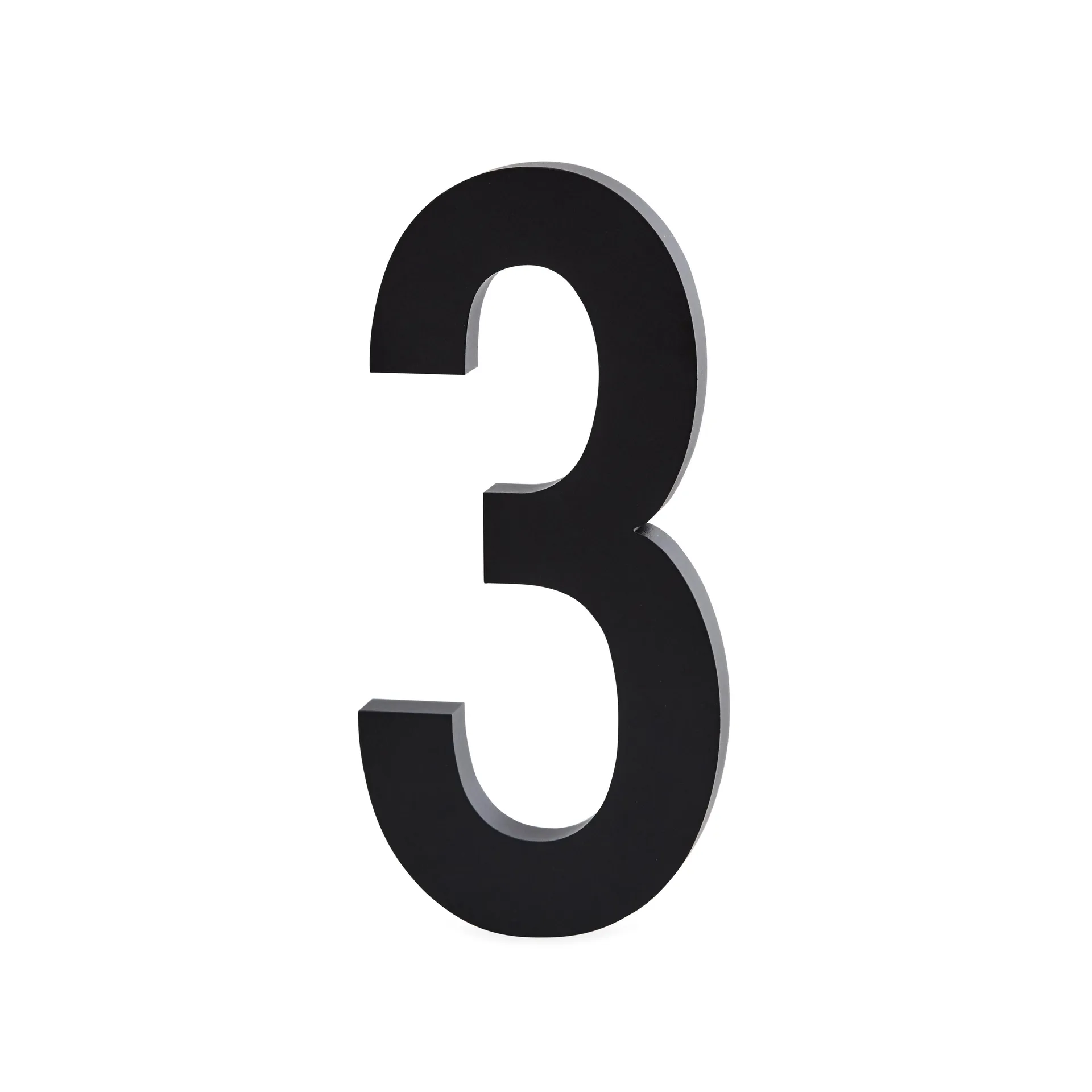 Design Letters chiffres Aluminium 50 mm, 3 Design Letters