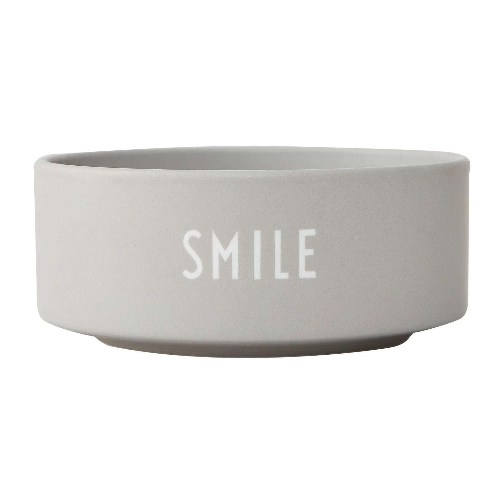 Design Letters snack-kulho Ø12 cm, Smile-grey Design Letters