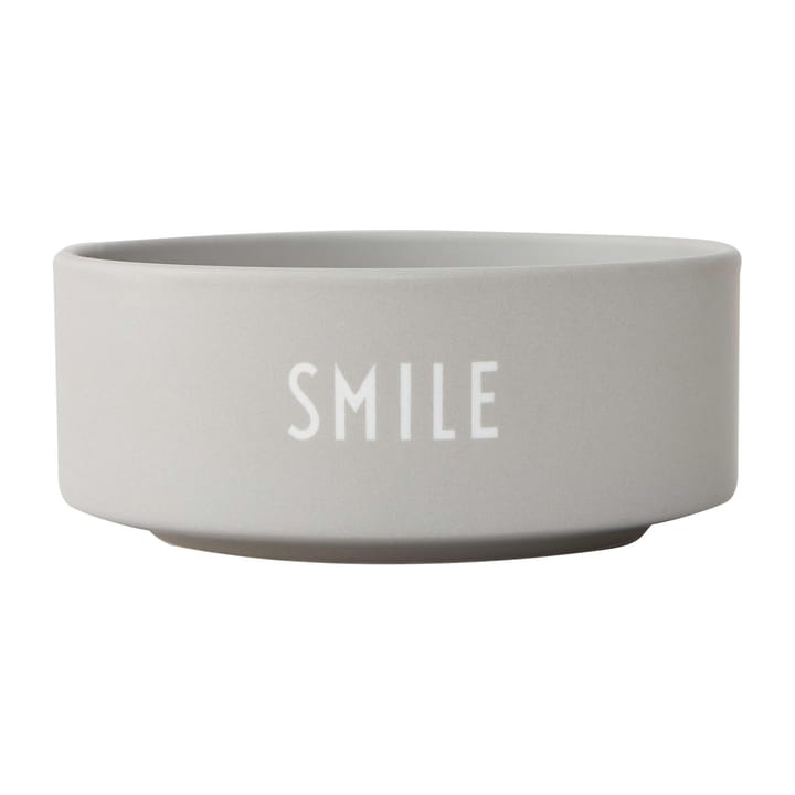 Design Letters snack-kulho Ø12 cm - Smile-grey - Design Letters