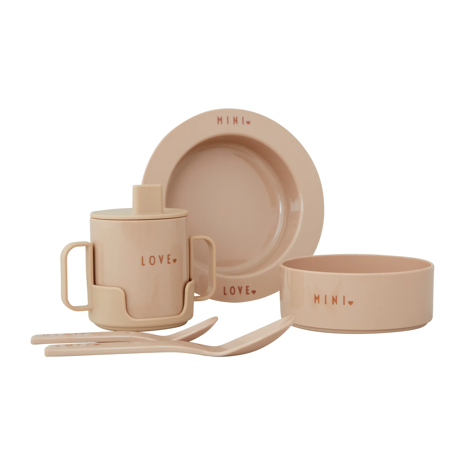 Ensemble de vaisselle mini favori Design Letters, Beige Design Letters