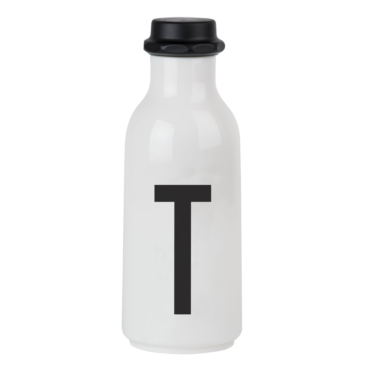 Design Letters Gourde Design Letters T | Design Scandinave | Bouteilles d'eau | Noir