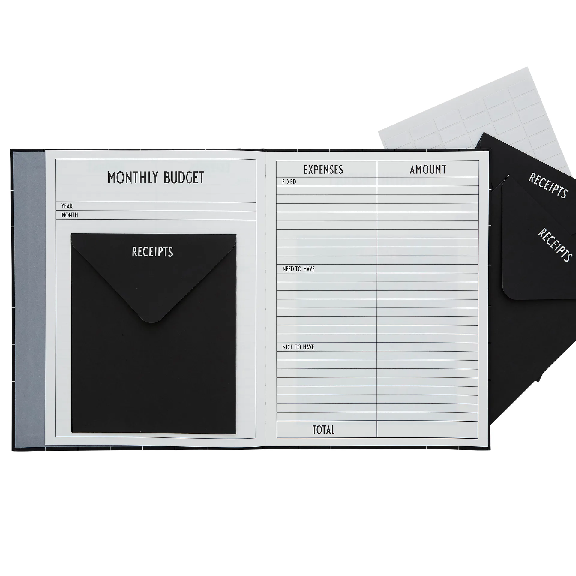 Livre pour budget Design Letters, Noir Design Letters