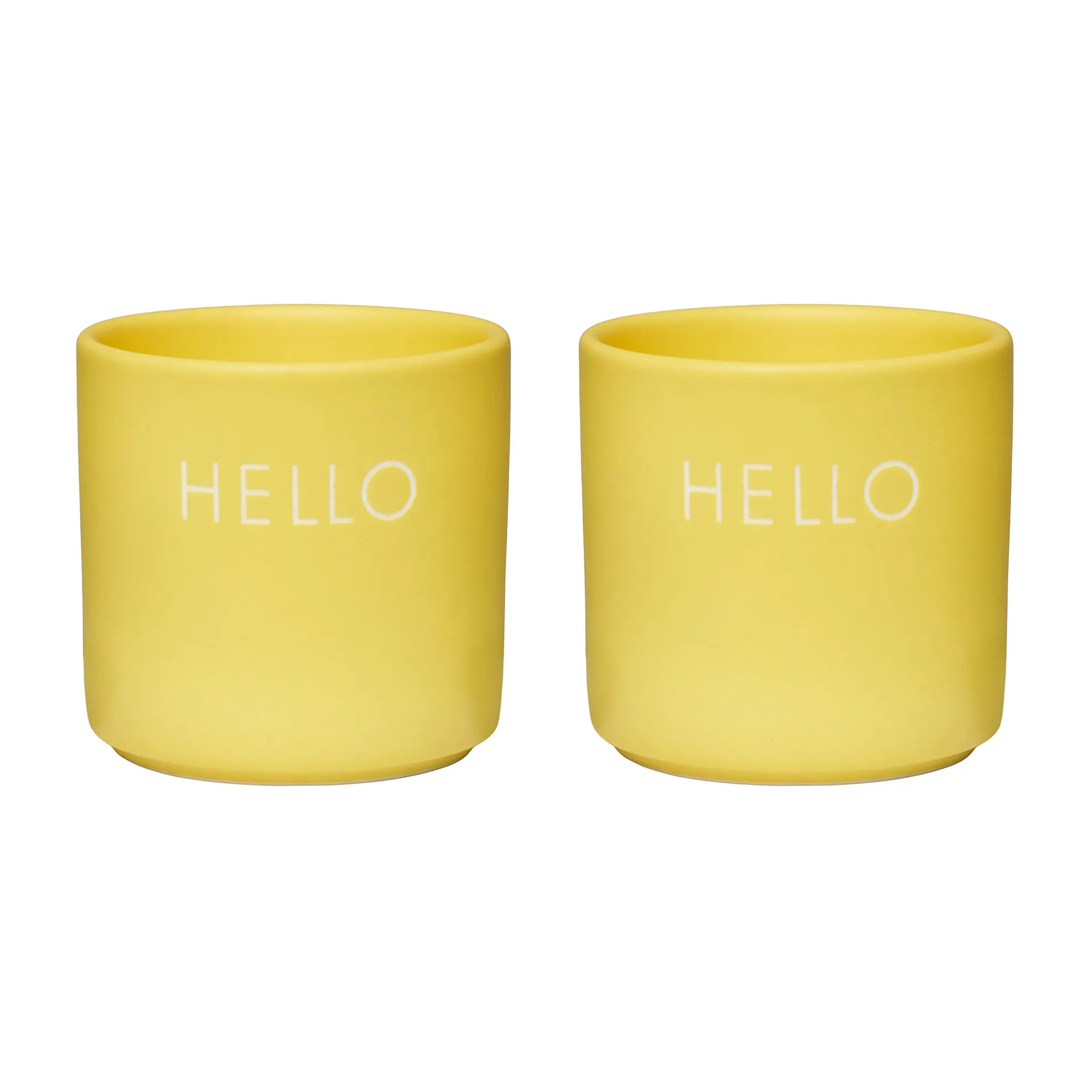 Lot de 2 coquetiers Design Letters, Hello-yellow Design Letters