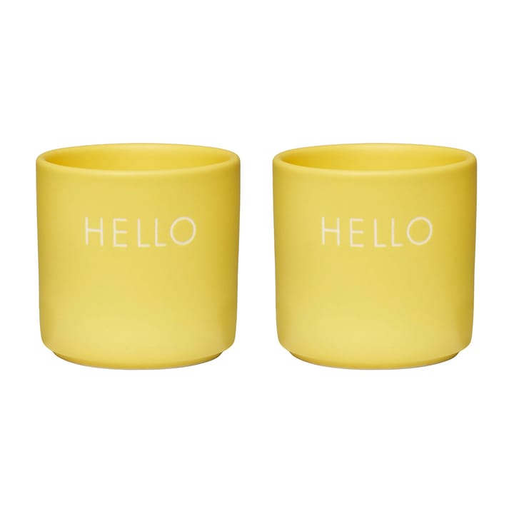 Lot de 2 coquetiers Design Letters - Hello-yellow - Design Letters