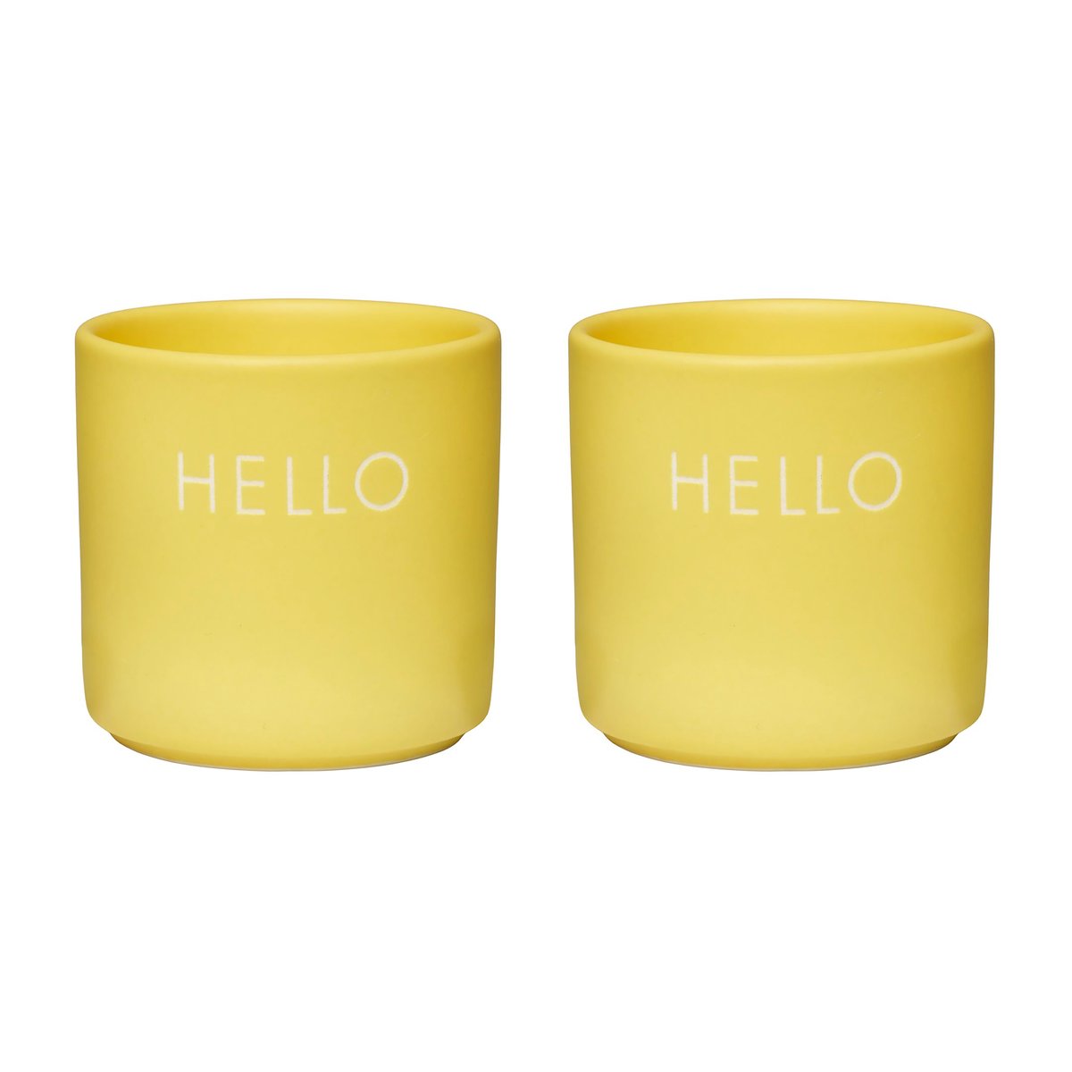 design letters lot de 2 coquetiers design letters hello-yellow