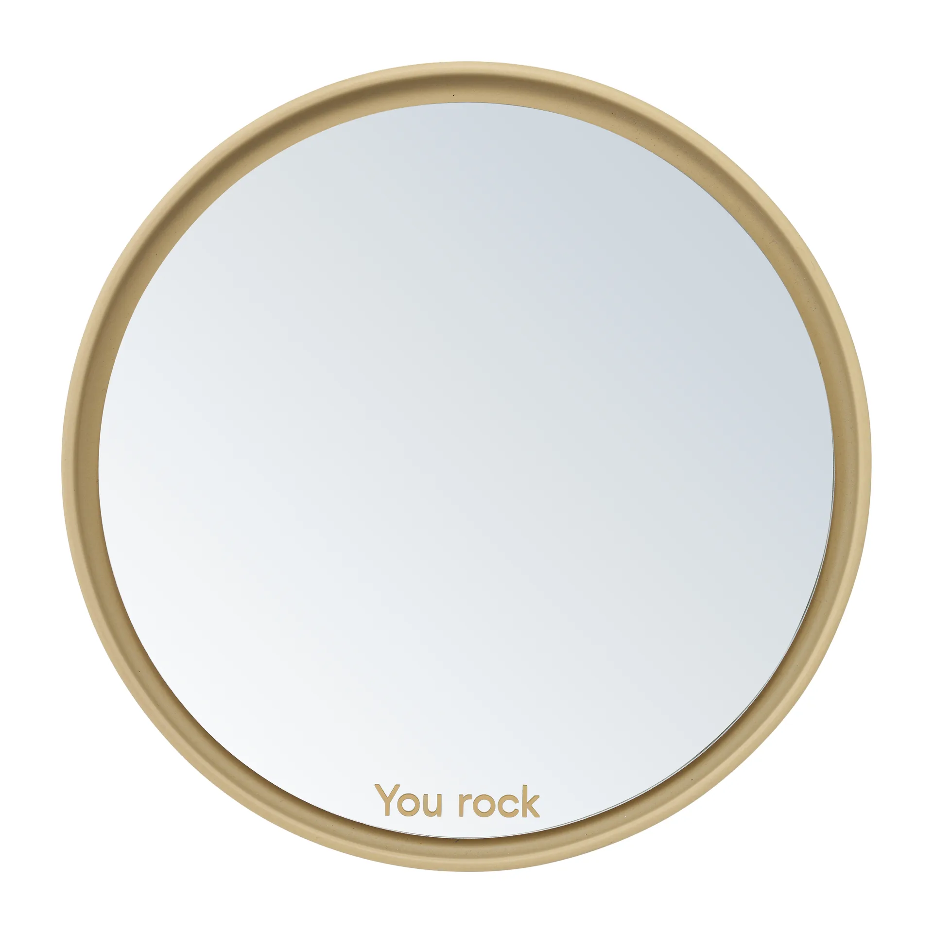 Miroir de table Mirror Mirror Ø21 cm, Beige Design Letters