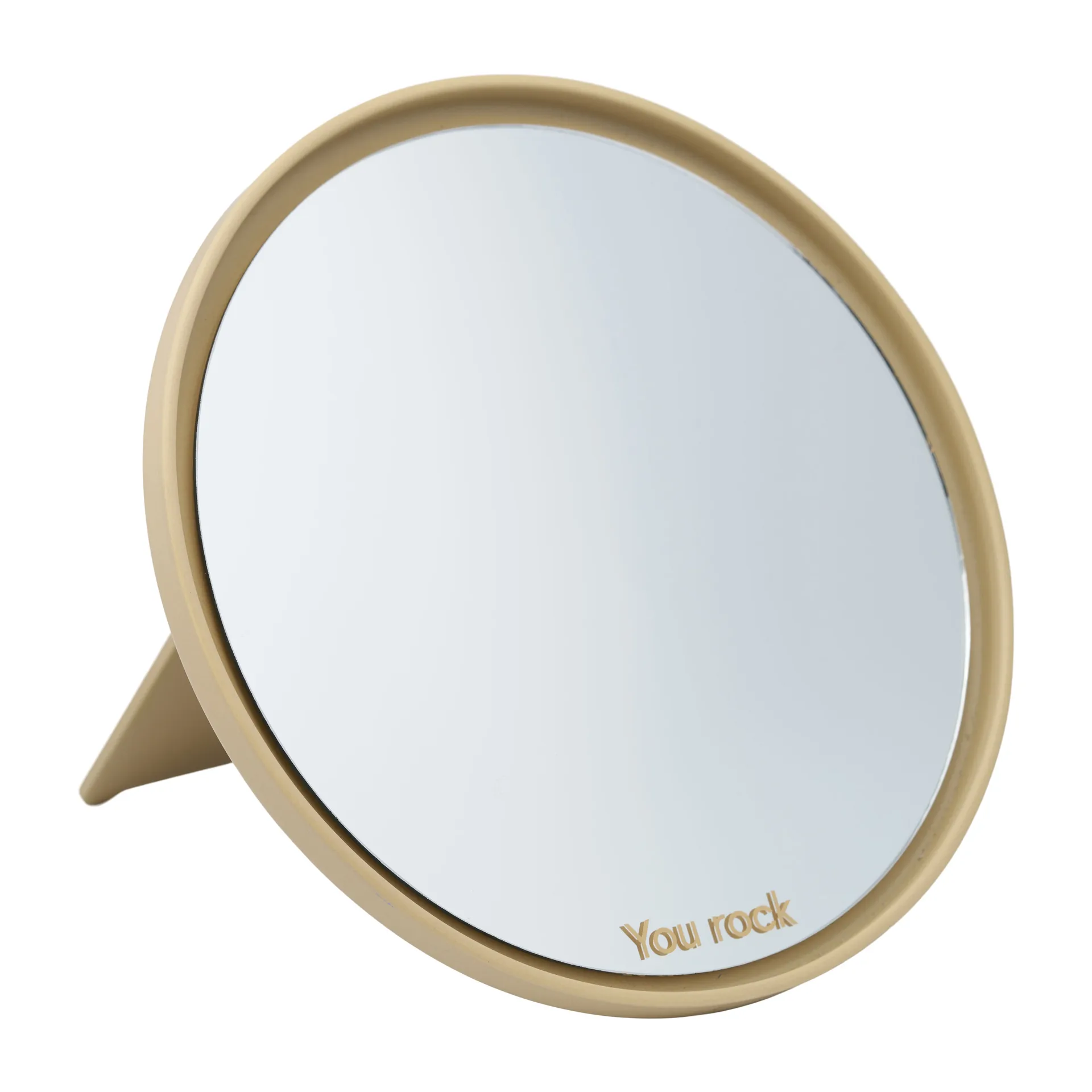 Miroir de table Mirror Mirror Ø21 cm, Beige Design Letters