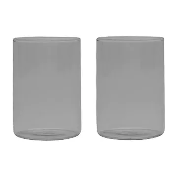 Mon verre préféré Design Letters 35 cl, pack de 2 - Fumée - Design Letters