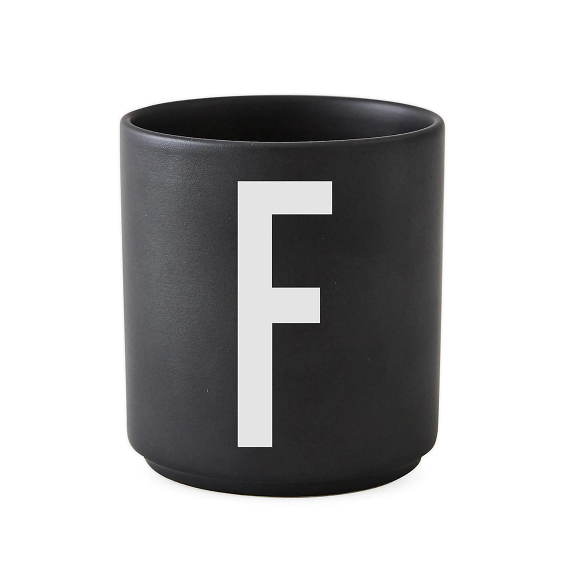 Mug Design Letters noir, F Design Letters