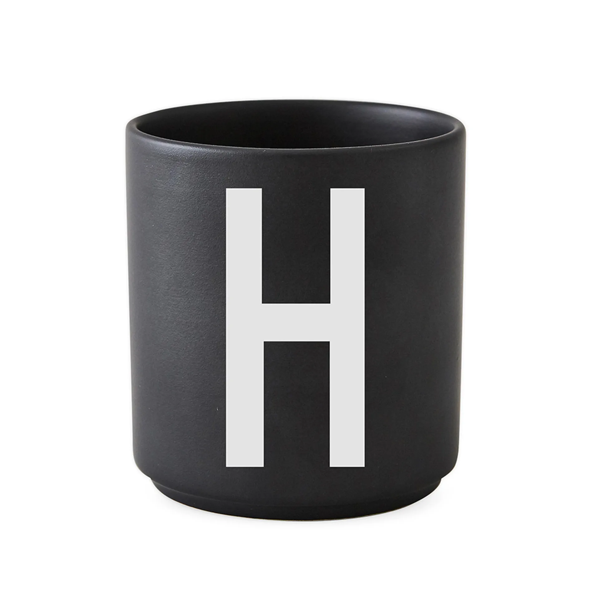Mug Design Letters noir, H Design Letters