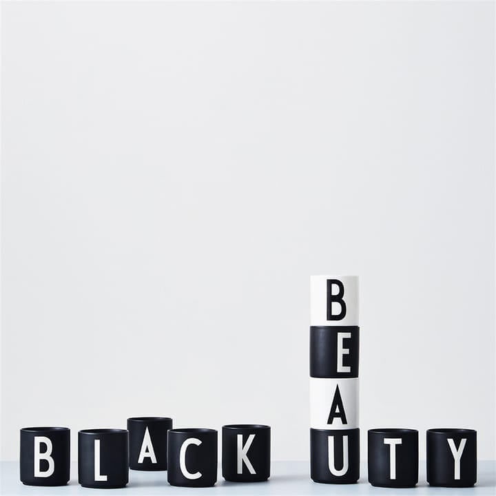 Mug Design Letters noir, O Design Letters