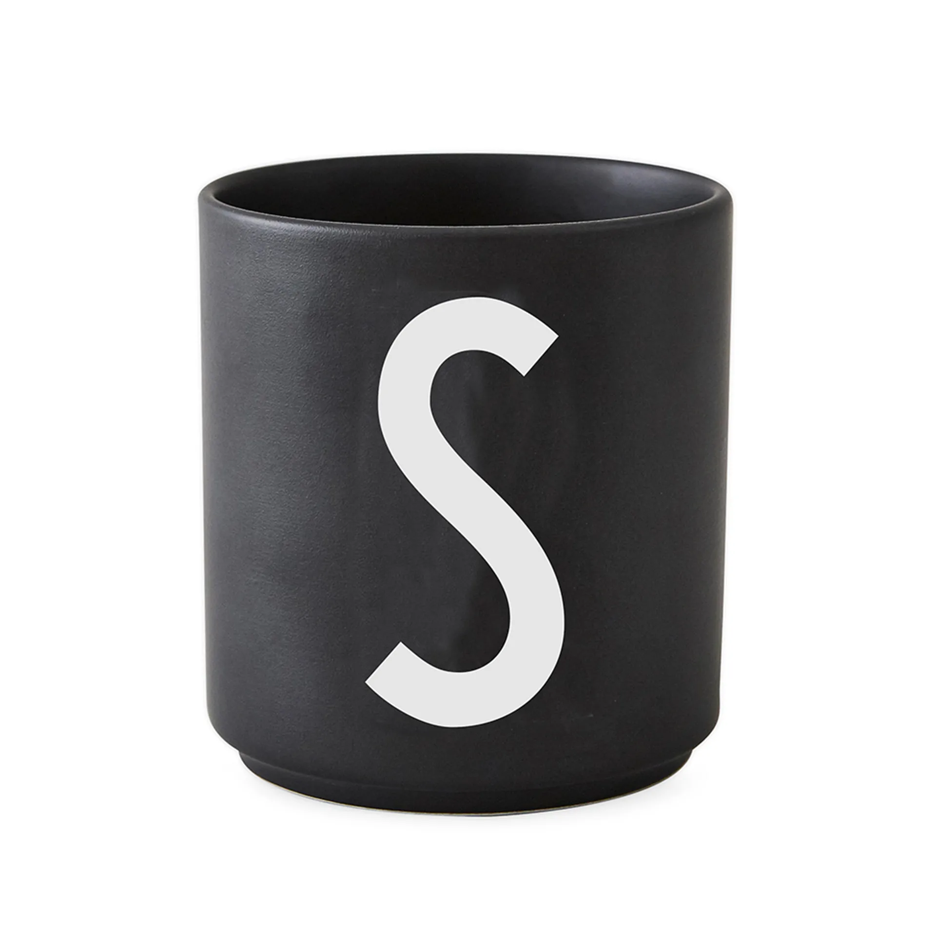 Mug Design Letters noir, S Design Letters