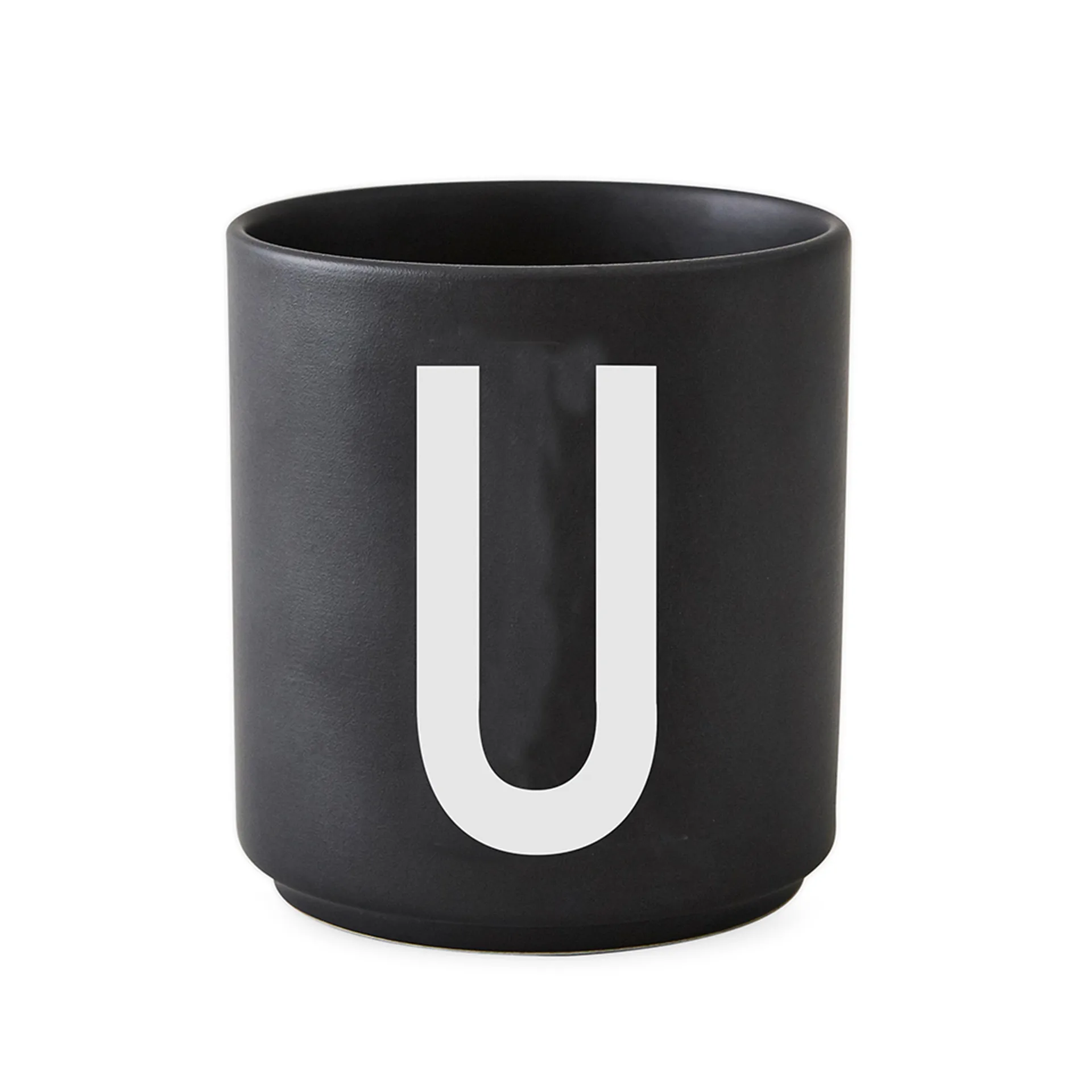 Mug Design Letters noir, U Design Letters