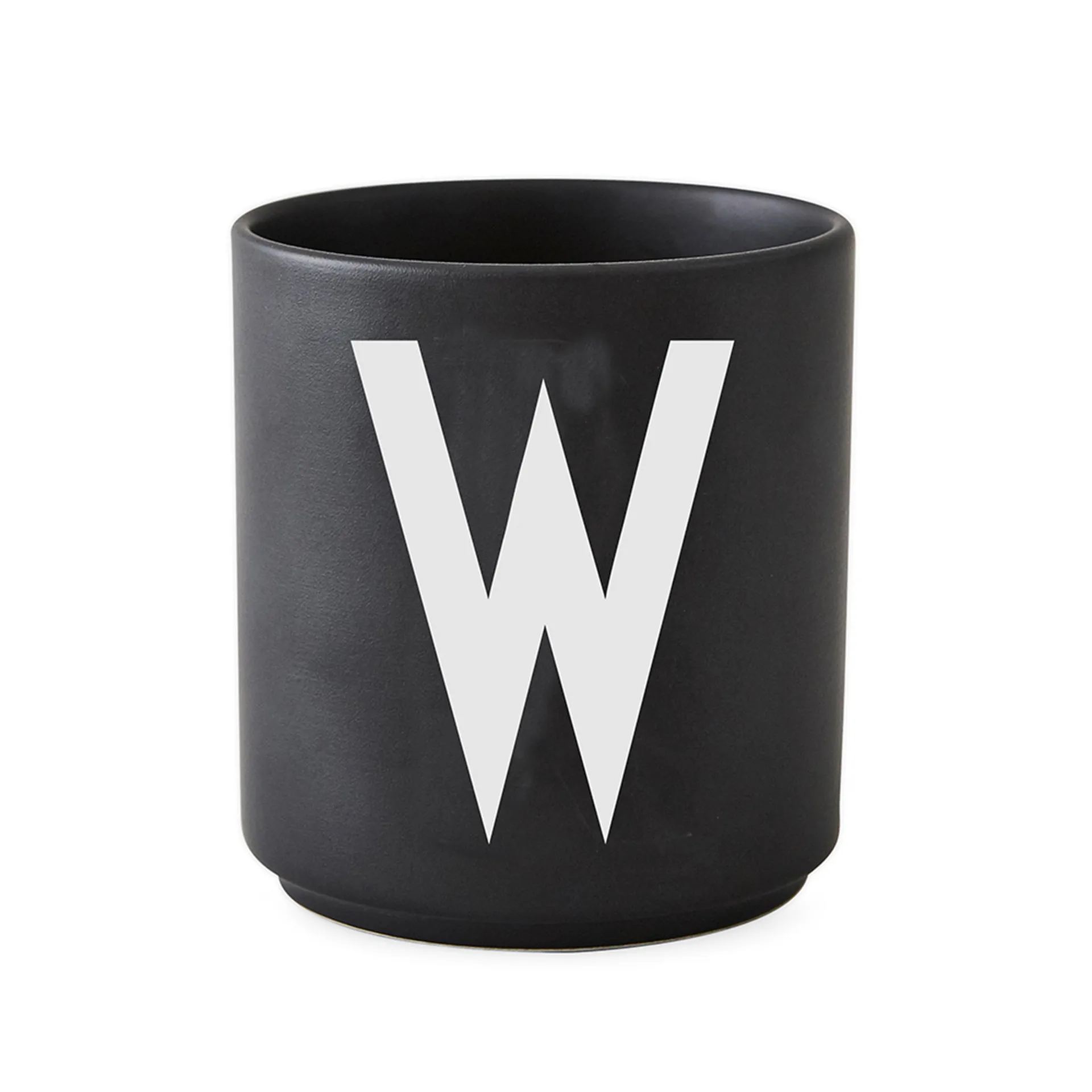 Mug Design Letters noir, W Design Letters