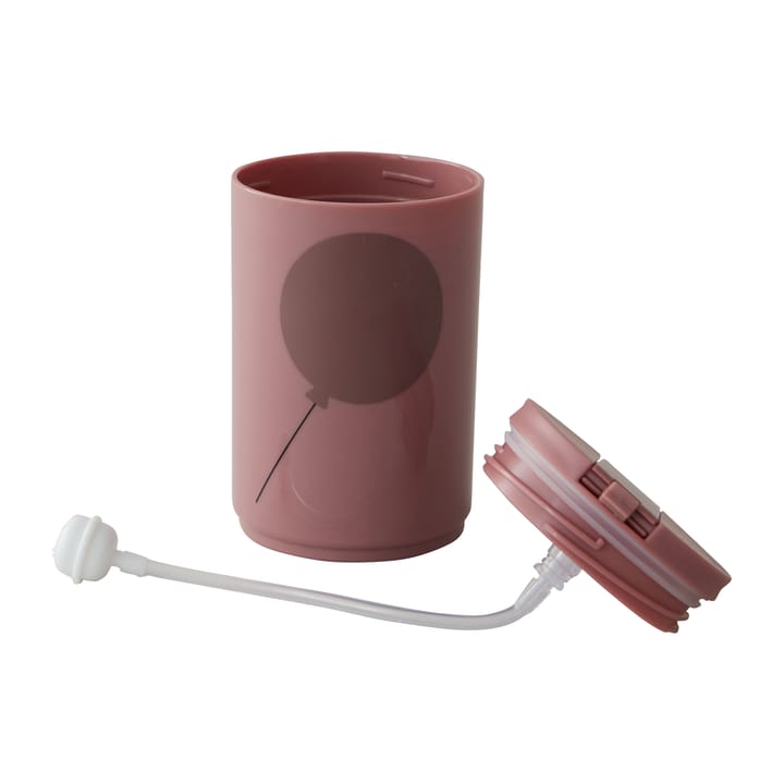 Mug thermos avec paille 33 cl Design Letters, Rose cendré Design Letters