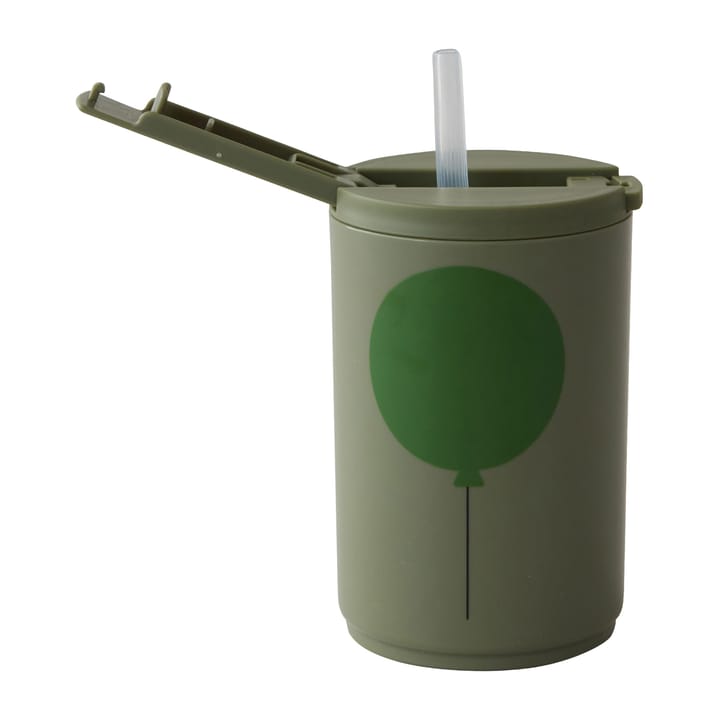 Mug thermos avec paille 33 cl Design Letters, Vert forêt Design Letters