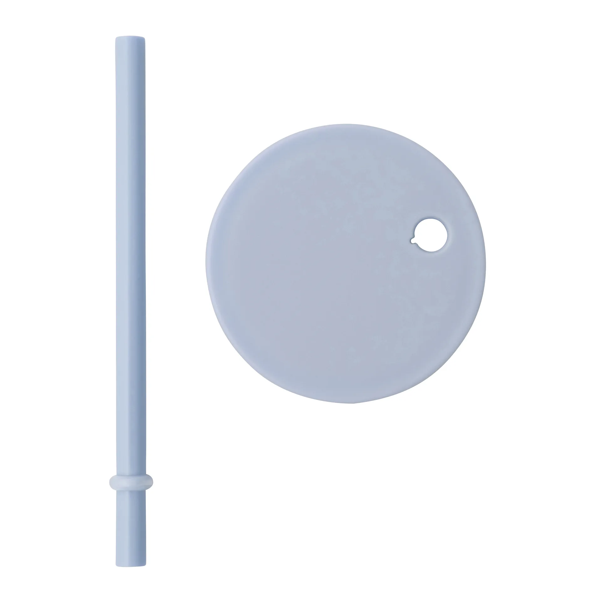 Pailles avec couvercle Design Letters, Bleu clair Design Letters