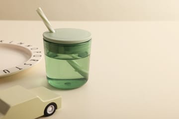 Pailles avec couvercle Design Letters - Green - Design Letters