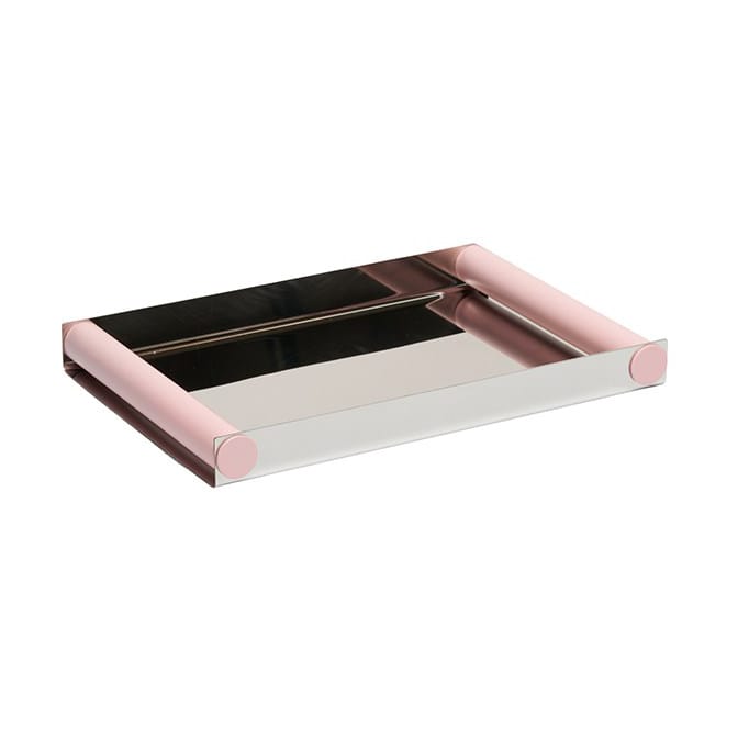 Plateau Ray disco 20,5x30 cm - Créole rose - acier inoxydable - Design Letters