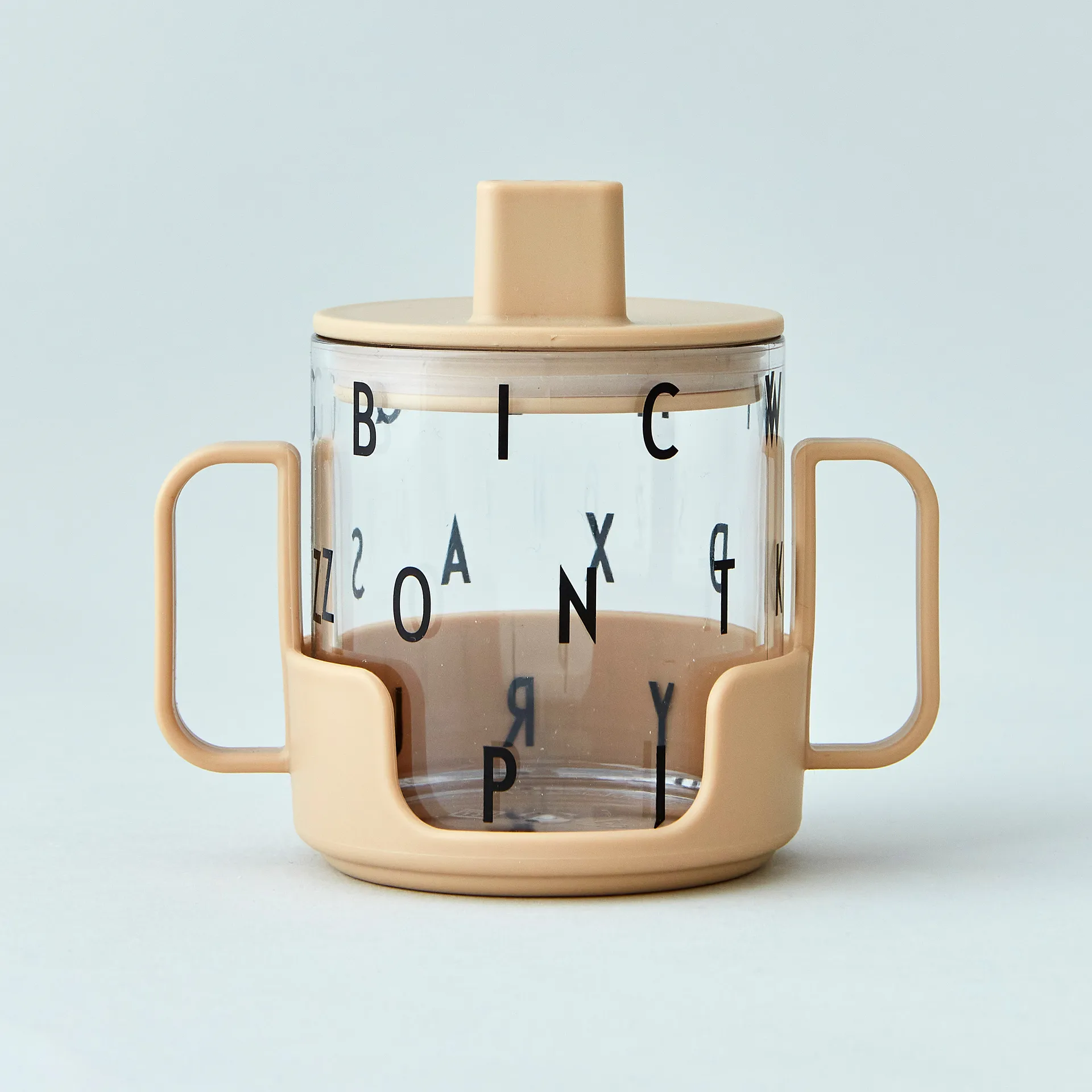 Poignée pour verre en tritan Design Letters, Beige Design Letters