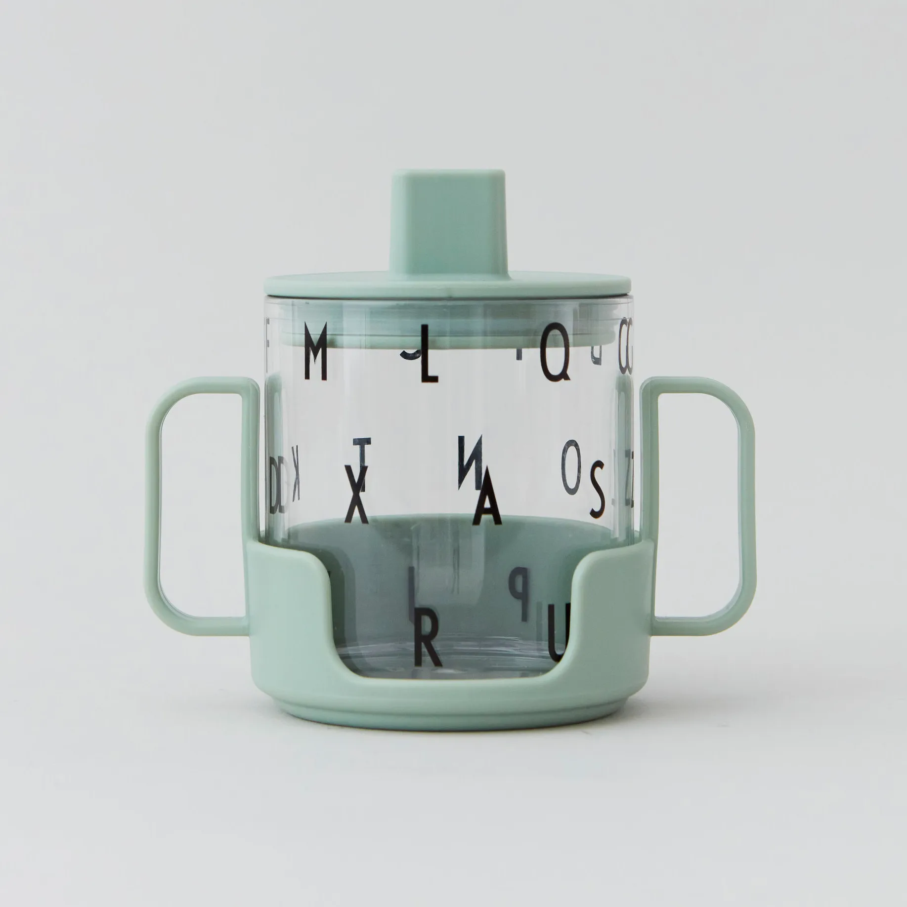 Poignée pour verre en tritan Design Letters, Green Design Letters