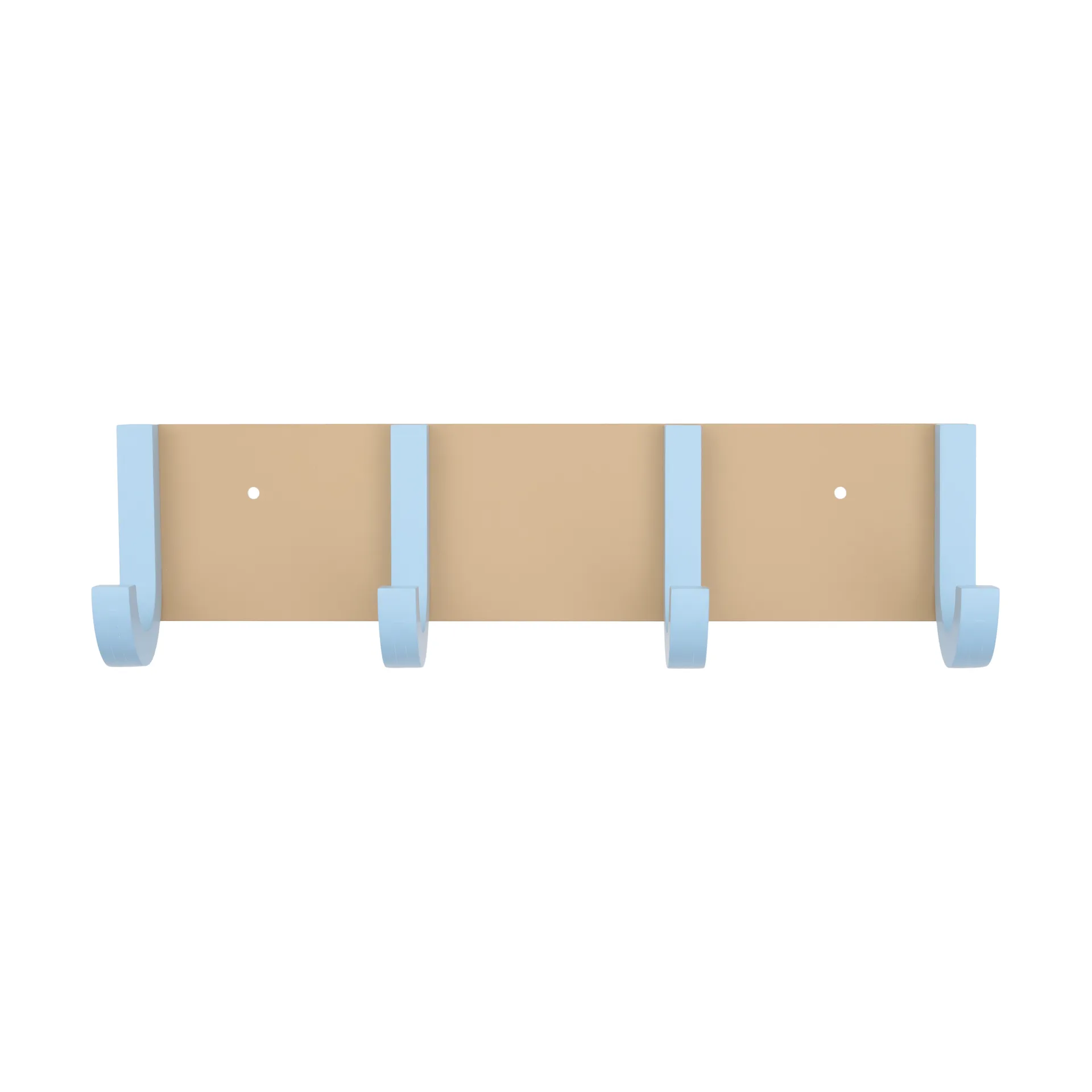 Portemanteau Jay 4 crochets, Beige-light blue Design Letters