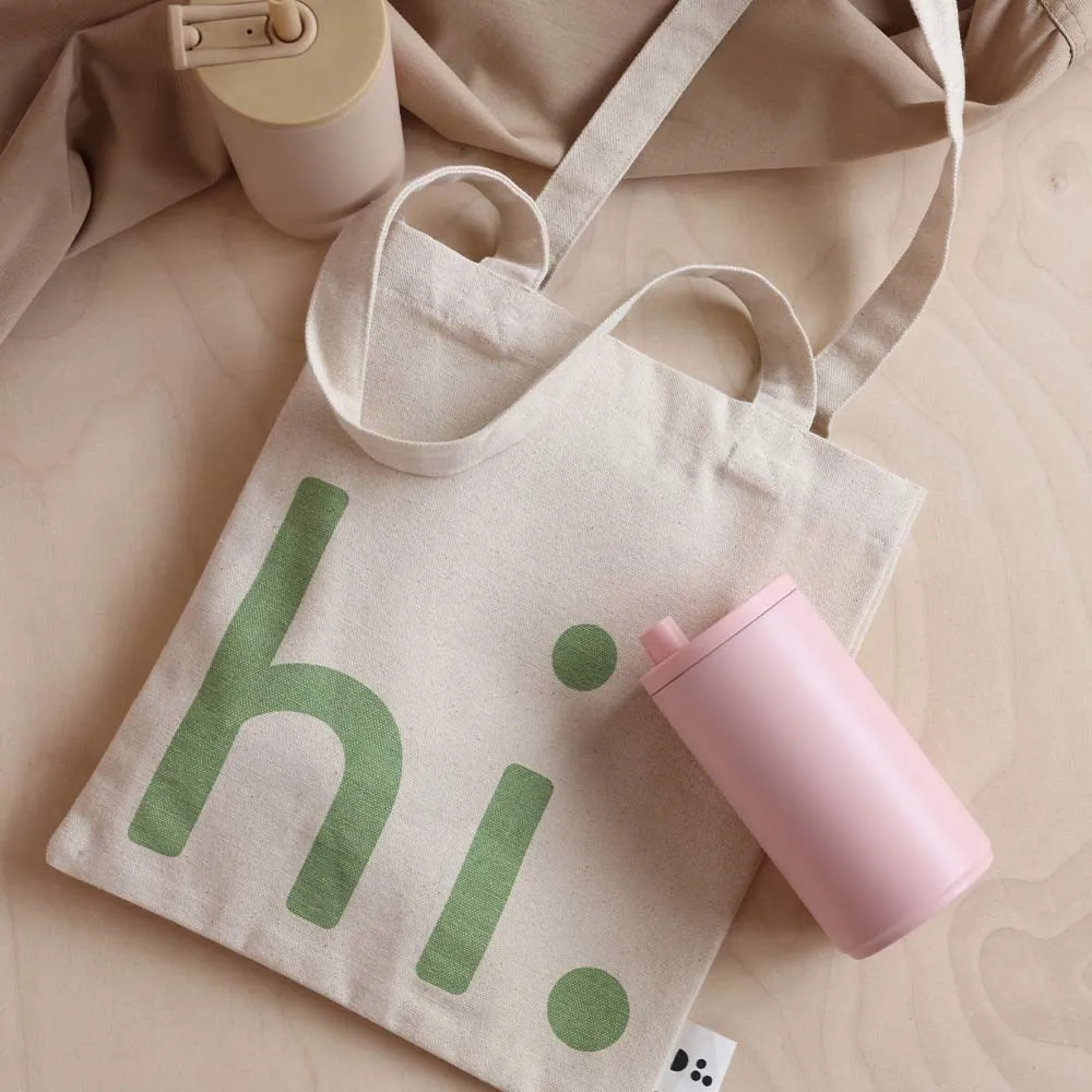 Sac Design Letters Little hi., Green Design Letters