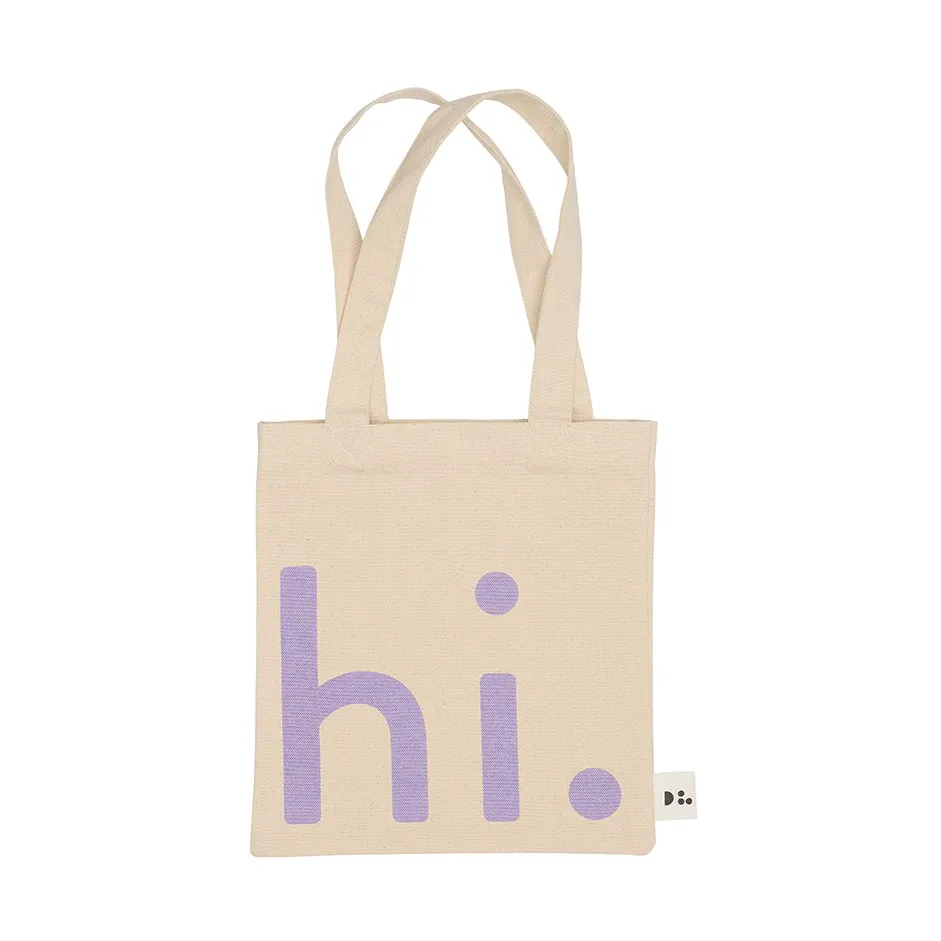 Sac Design Letters Little hi., Purple Design Letters