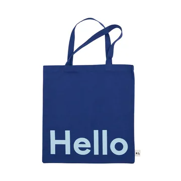 Sac Tote bag Design Letters - Hello-bleu foncé - Design Letters