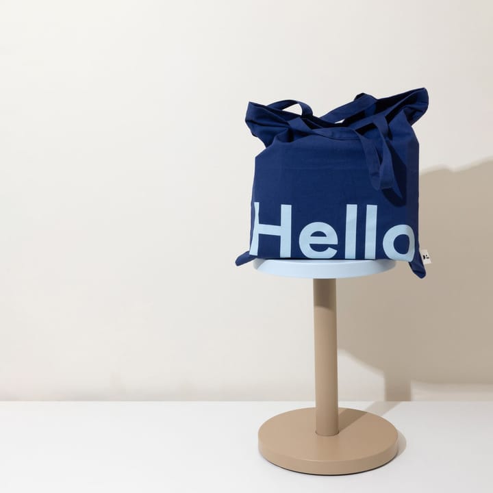 Sac Tote bag Design Letters, Hello-bleu foncé Design Letters