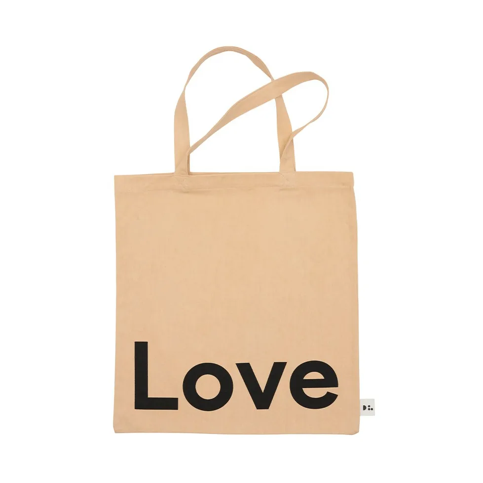 Sac Tote bag Design Letters, Love-beige Design Letters