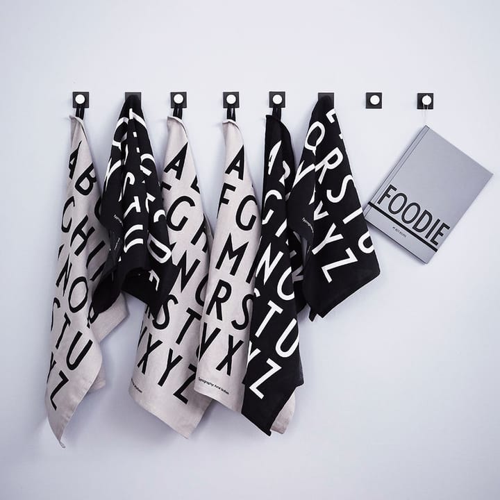 Serviette de cuisine Design Letters 40x60 cm lot de 2, Noir Design Letters