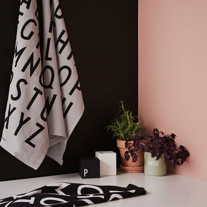 Serviette de cuisine Design Letters 40x60 cm lot de 2, Noir Design Letters
