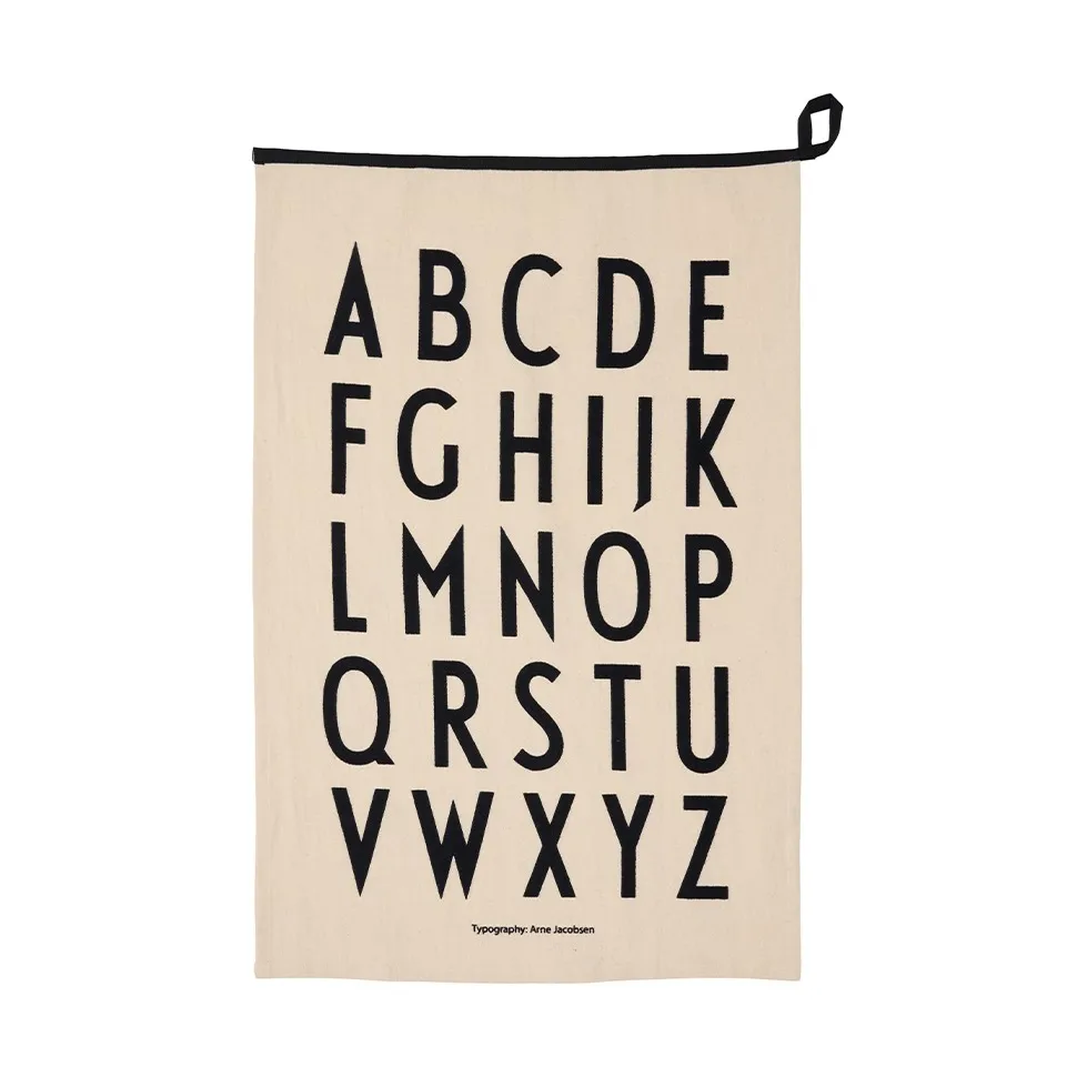 Serviette de cuisine Design Letters Premium classic 50x70 cm, ABC-noir Design Letters