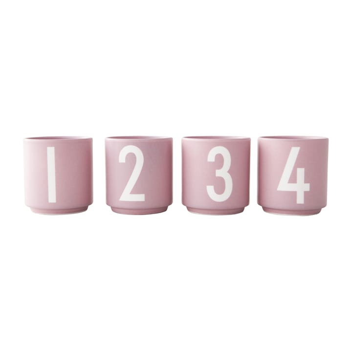 Set de 4 tasses Mini Cups - Lavender - Design Letters
