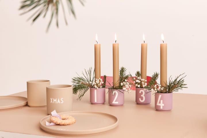 Set de 4 tasses Mini Cups, Lavender Design Letters