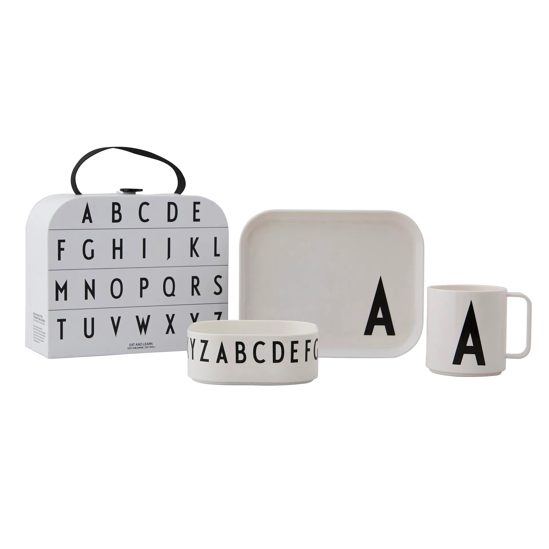 Set de vaisselle enfant Design Letters, A Design Letters