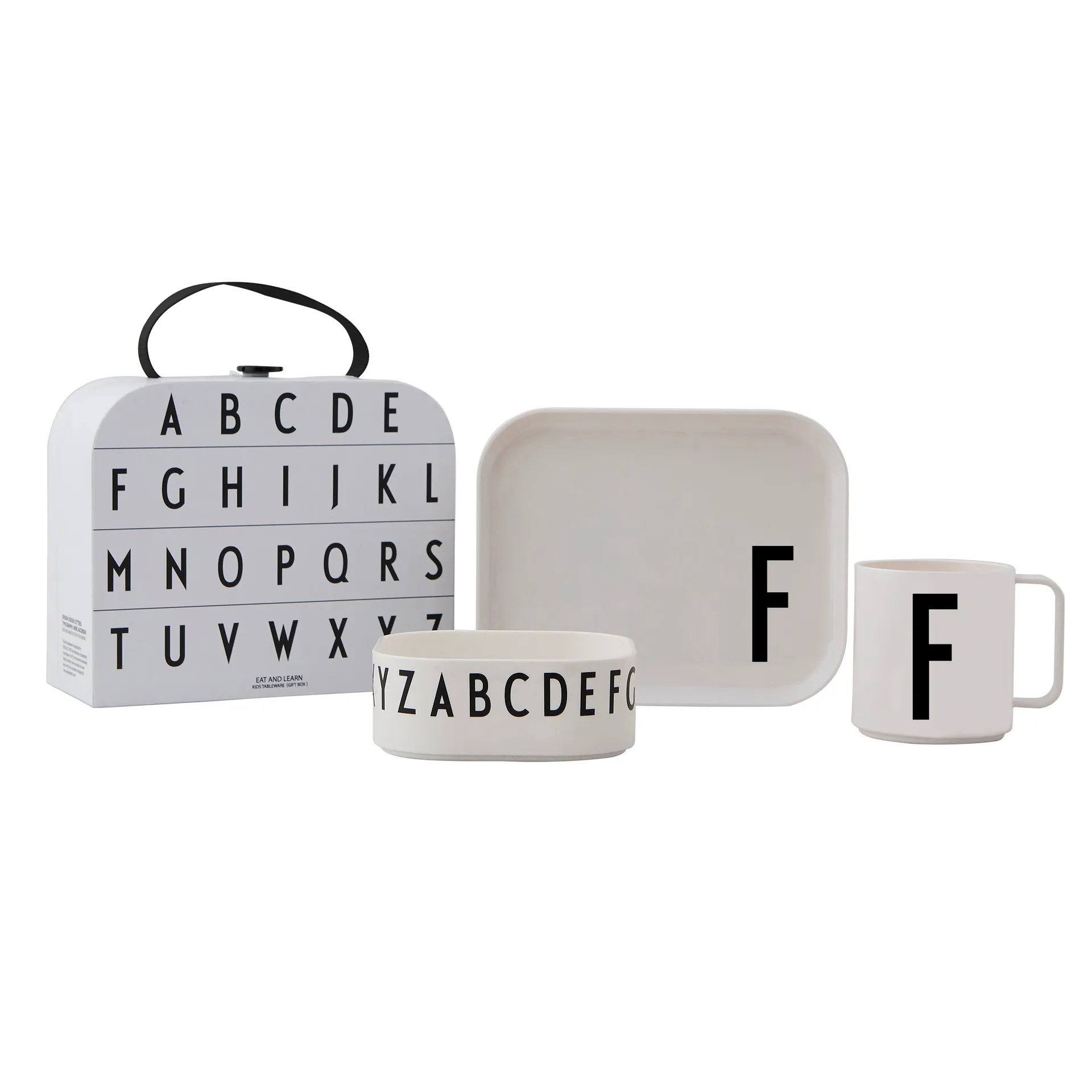 Set de vaisselle enfant Design Letters, F Design Letters