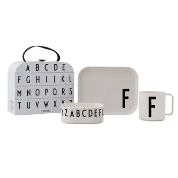Set de vaisselle enfant Design Letters - F - Design Letters